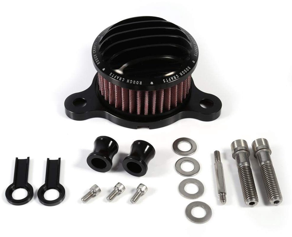 Duokon Luchtfilter Intake Filter System Kit voor XL883 2004-2015(zwart)