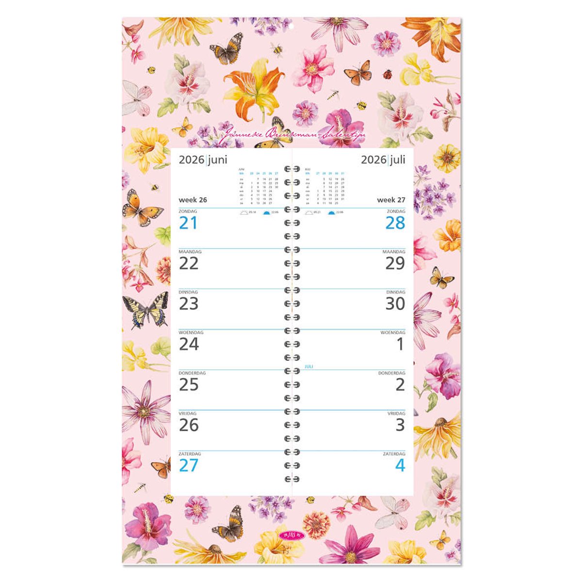Janneke Brinkman weekomleg op schild Zomerbloemen - 2026