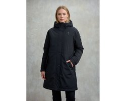 Blauer Parka met marine payne bontvoering