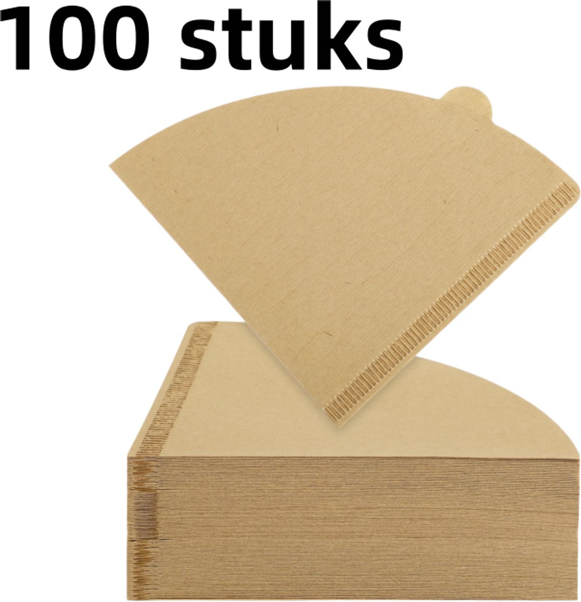 100 stuks - koffiefilterpapier - koffiepot filterbeker filterpapier filterpapier handgezette koffie - originele houtkleur