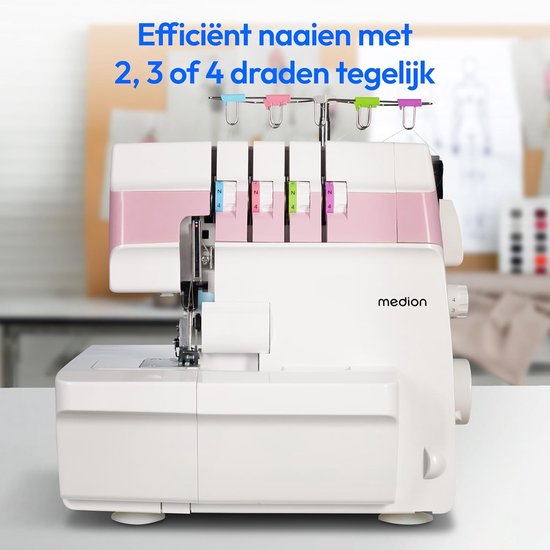 PRIXTON - Mini Draagbare Naaimachine met Accessoire Lade, Geïntegreerde