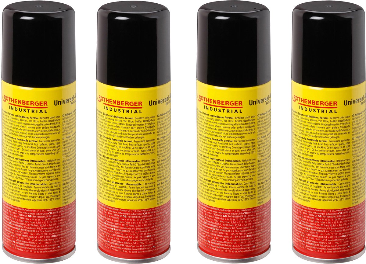 ROTHENBERGER Industrial 4x Gaskartusche Universeel 56 g 100 ml - 1000003741