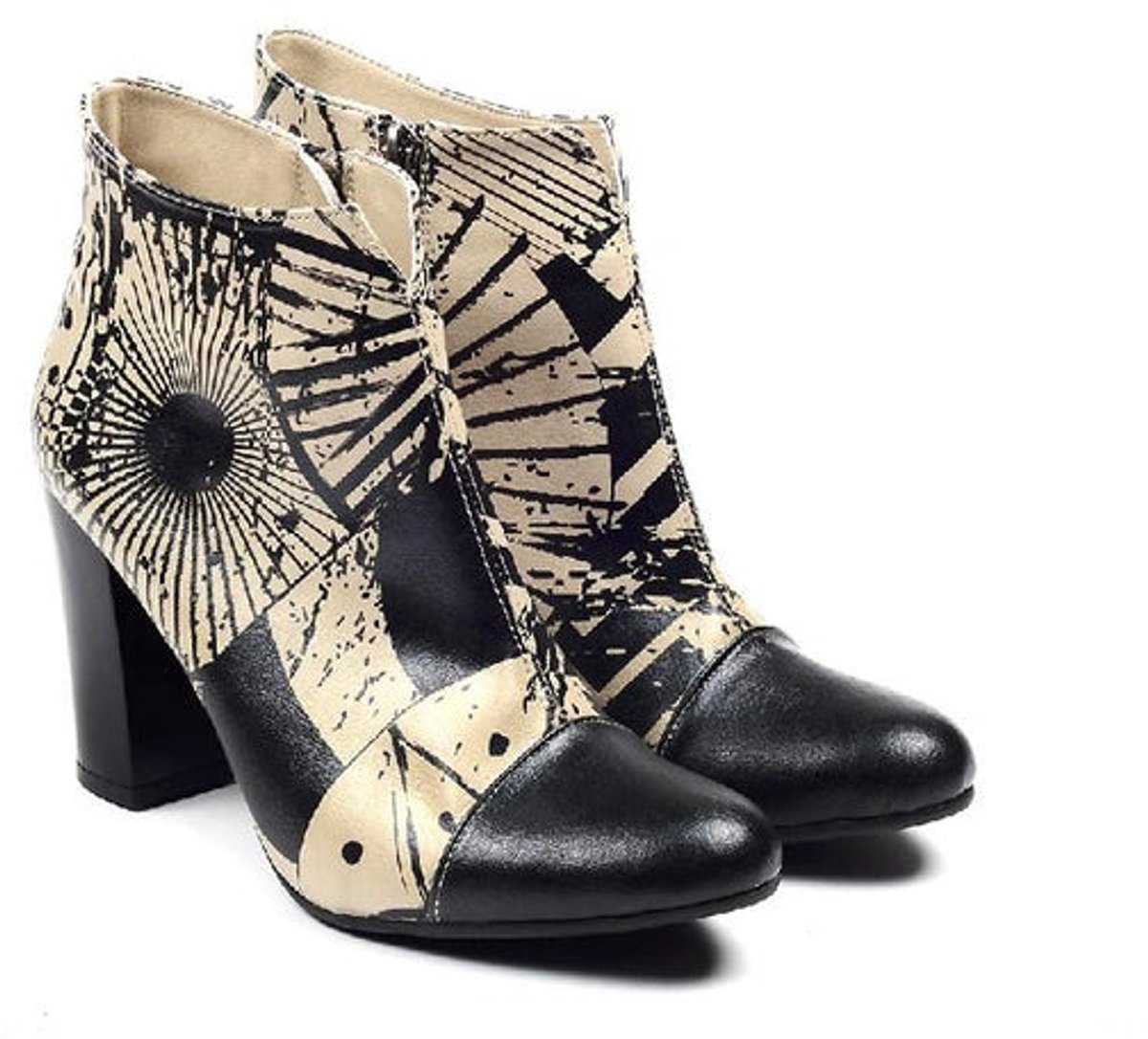 GOBY Monochrome Muse Enkellaarsjes – Handmade – Vegan Leer – Dames – Maat 38