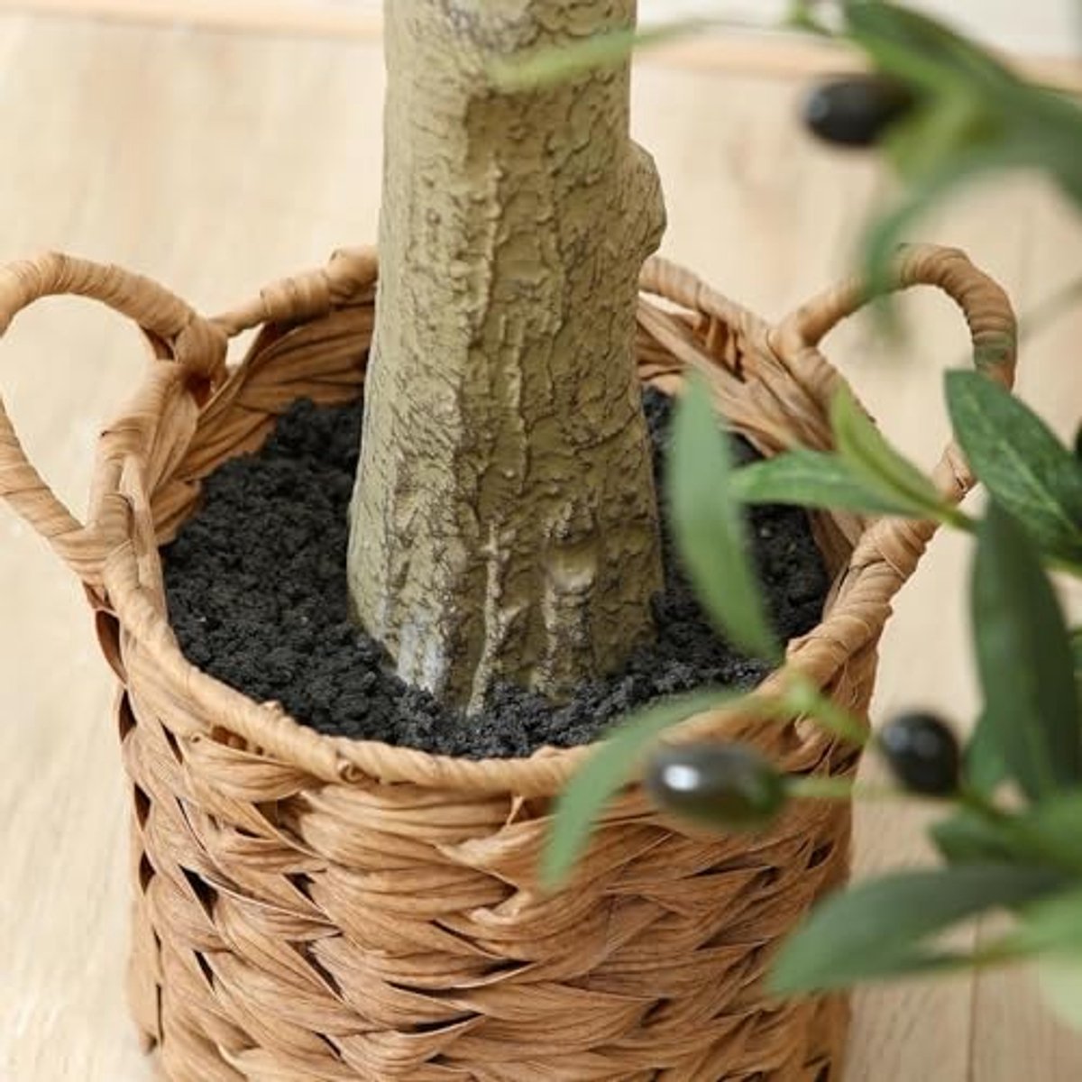 Grote Kunstmatige Olijfboom met Geweven Pot - Realistische Imitatie Olijfplant voor Interieur en Tuin