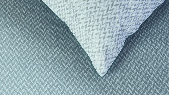 Rivièra Maison Emery dekbedovertrek - Lits-Jumeaux XL - 260 x 200/220 cm - Blauwgrijs van Merkloos — afbeelding 5