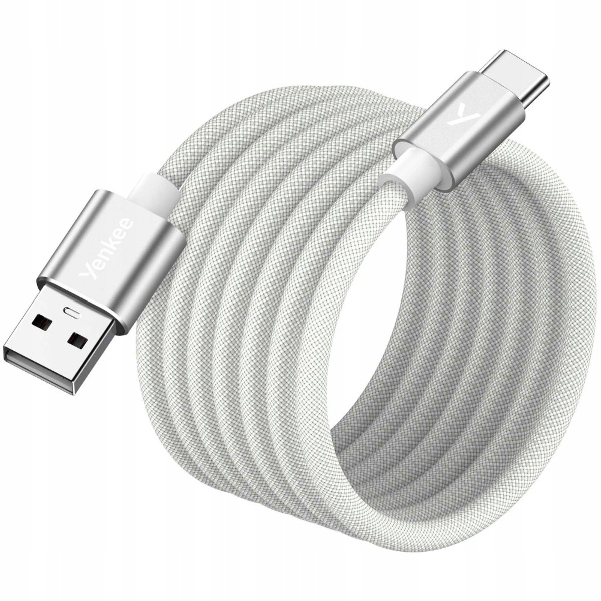 Yenkee Magnetische USB-C Kabel 18W 1.5m Snel Laden Opwindbaar
