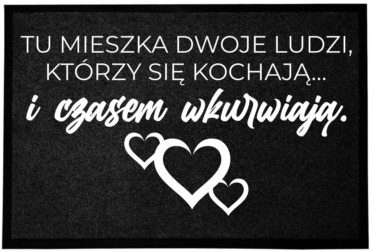 Funny Deurmat Zwart 40x60cm - Antislip & Sneldrogend