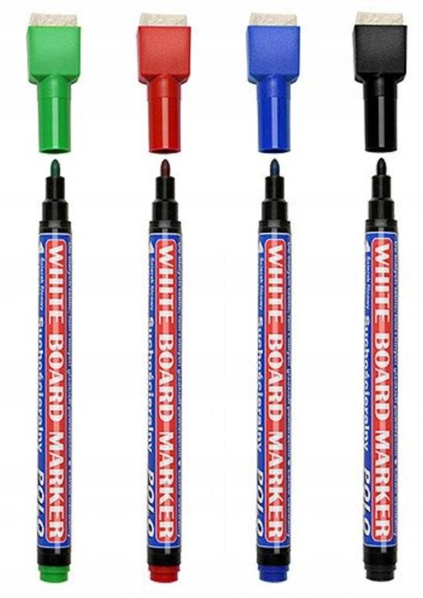 Kamet Whiteboard Marker Ronde Punt 2,5 mm 4 Kleuren