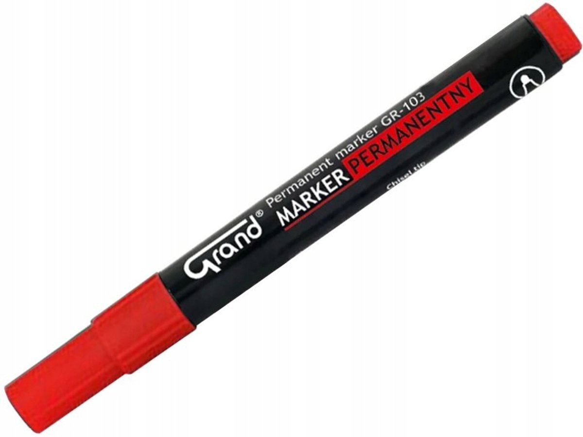 KW Permanente Marker Rood GR-103C Schuine Punt - 1 stuk