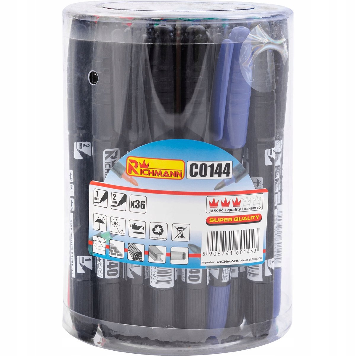 Richmann Bouwmarkers Dubbelzijdig 36 Stuks - 4 Kleuren