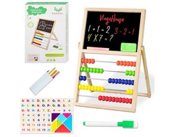 Abakus Calculator voor Kinderen met Krijtbord en Whiteboard - Educatief Speelgoed voor Kleuters