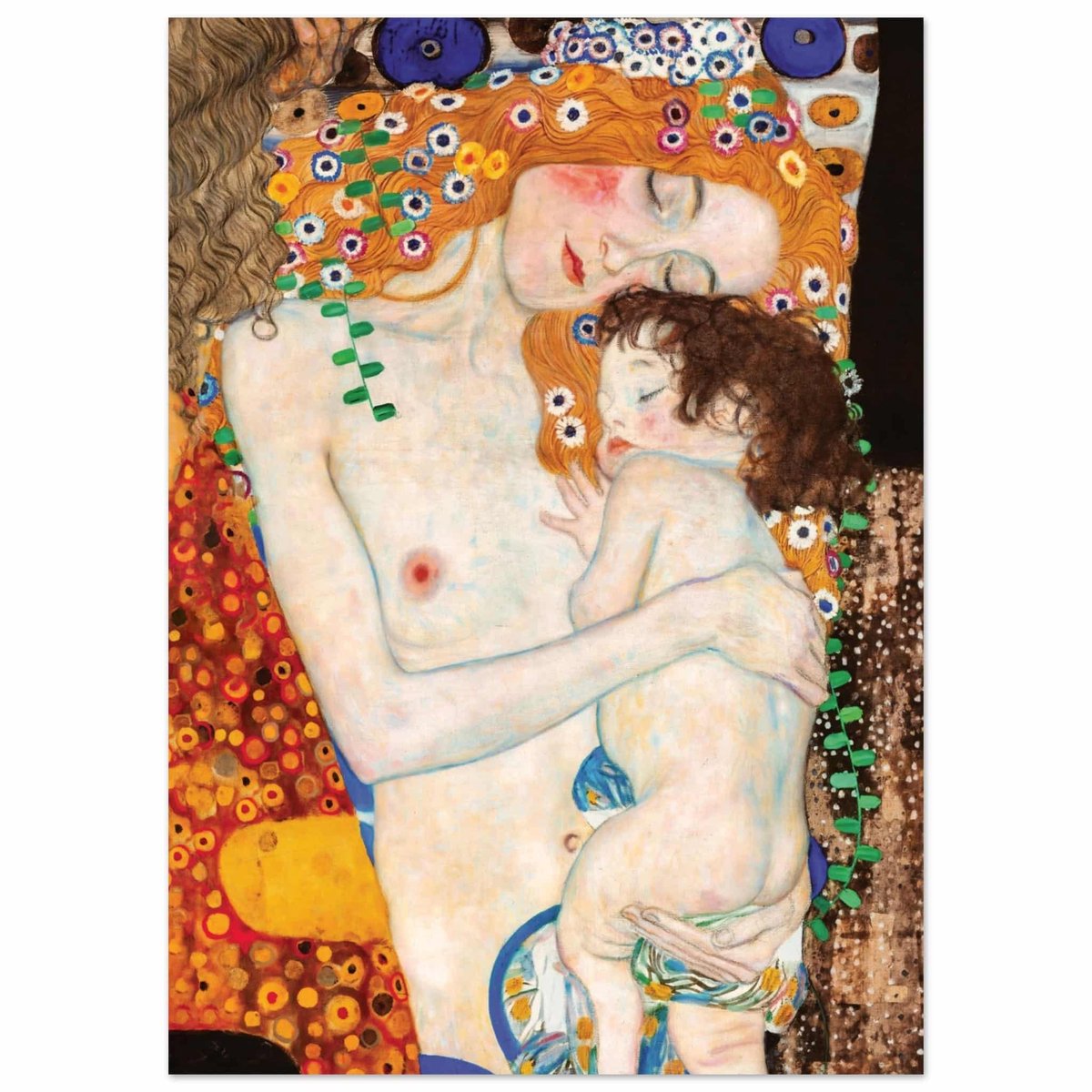 Gustav Klimt - The three ages of the woman Poster 50x70 cm - exclusief lijst