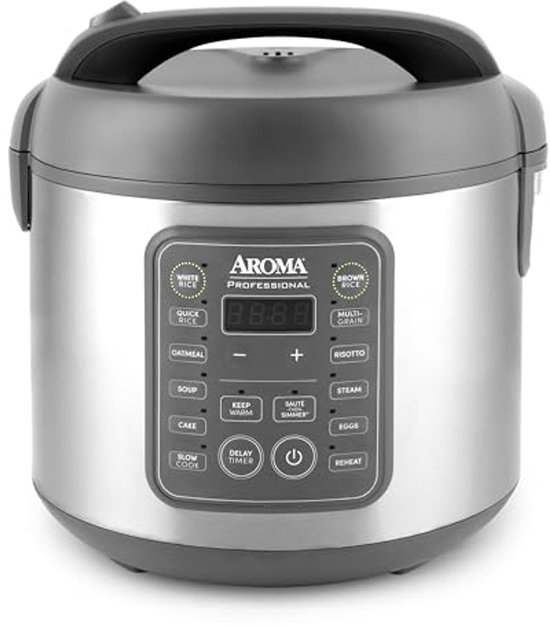 Instant Pot Rijstkoker & stoompan, 5 l (20 kopjes), anti-aanbakkookpan, vaatwasmachinebestendig, stoominzet van roestvrij staal, maatbeker, rijstlepel, met zachte en auté-functie