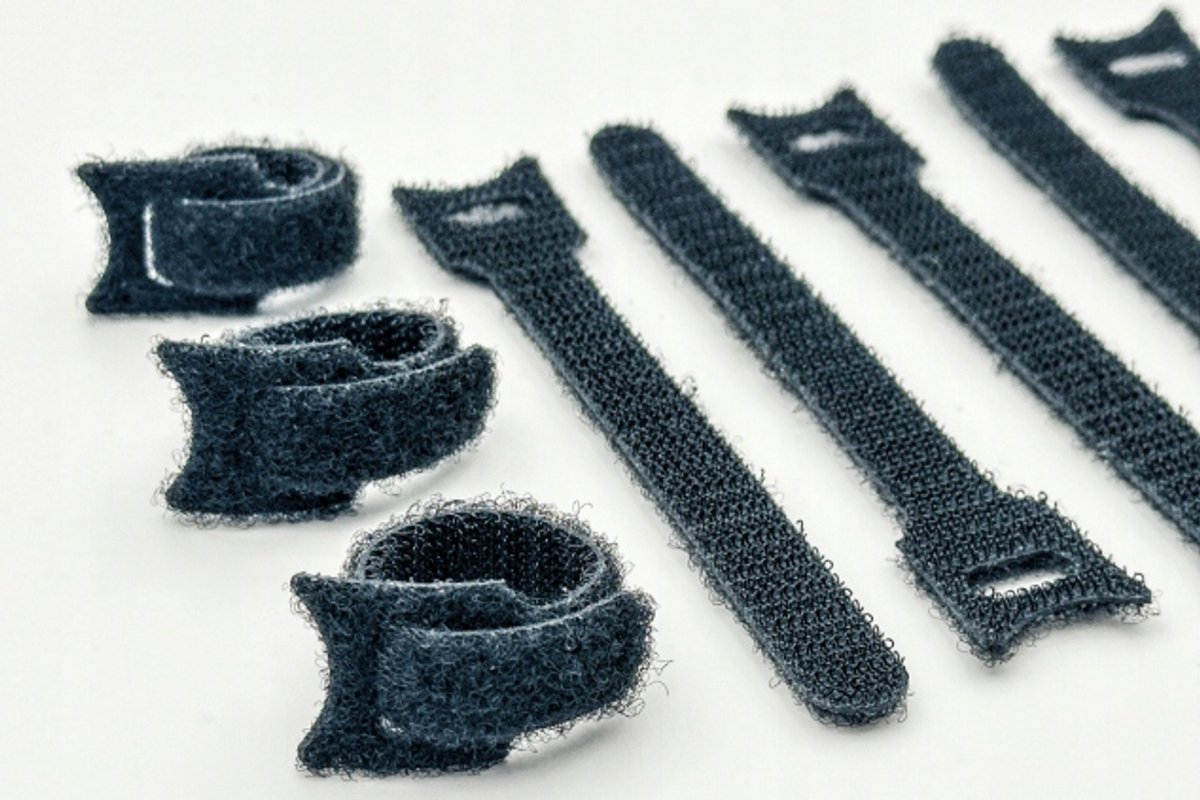 10x zwarte klittenbandkabelbinders 250x16mm - herbruikbaar en flexibel