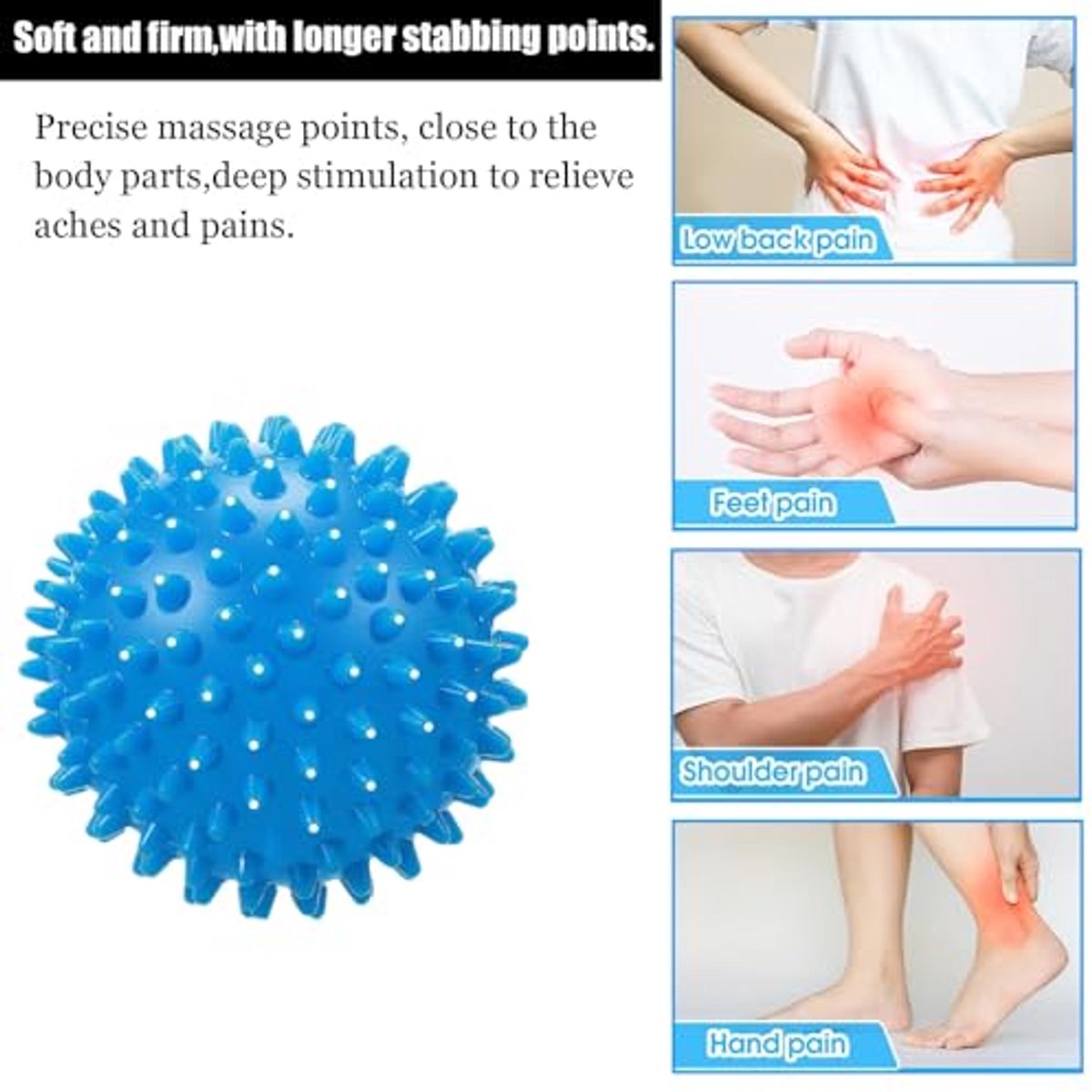 Massagebal set van 5 stuks - 7,5 cm, ideaal voor ontspanning en triggerpoint-massage