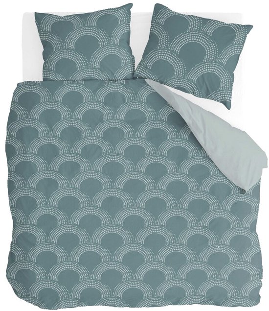 Housse de couette Byrklund Curved Space - 240 x 220 cm - 100 % polyester - Verte