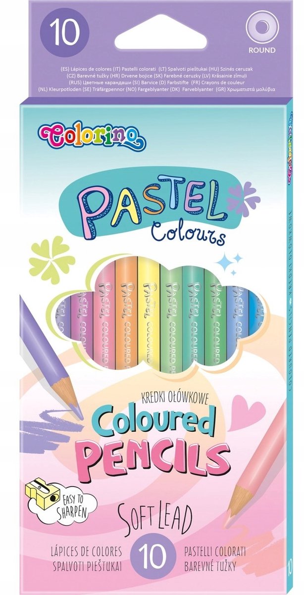 Colorino Pastel Kleurpotloden Rond 10 Stuks