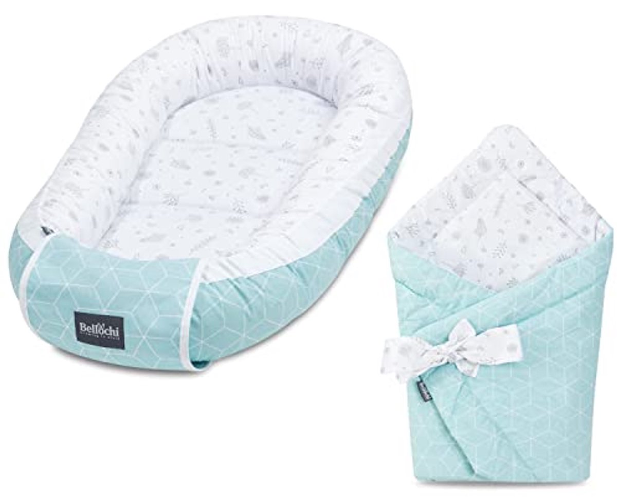 Image of 2-in-1 babycocon en babynestje, omkeerbaar en veilig, gemaakt van 100% katoen