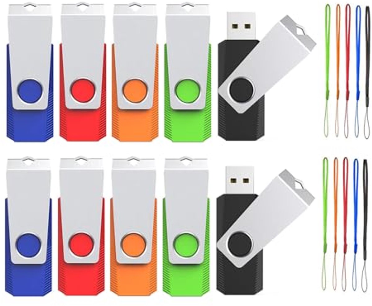 USB Stick 32GB 10 Stuks - High Speed Geheugenstick in Diverse Kleuren