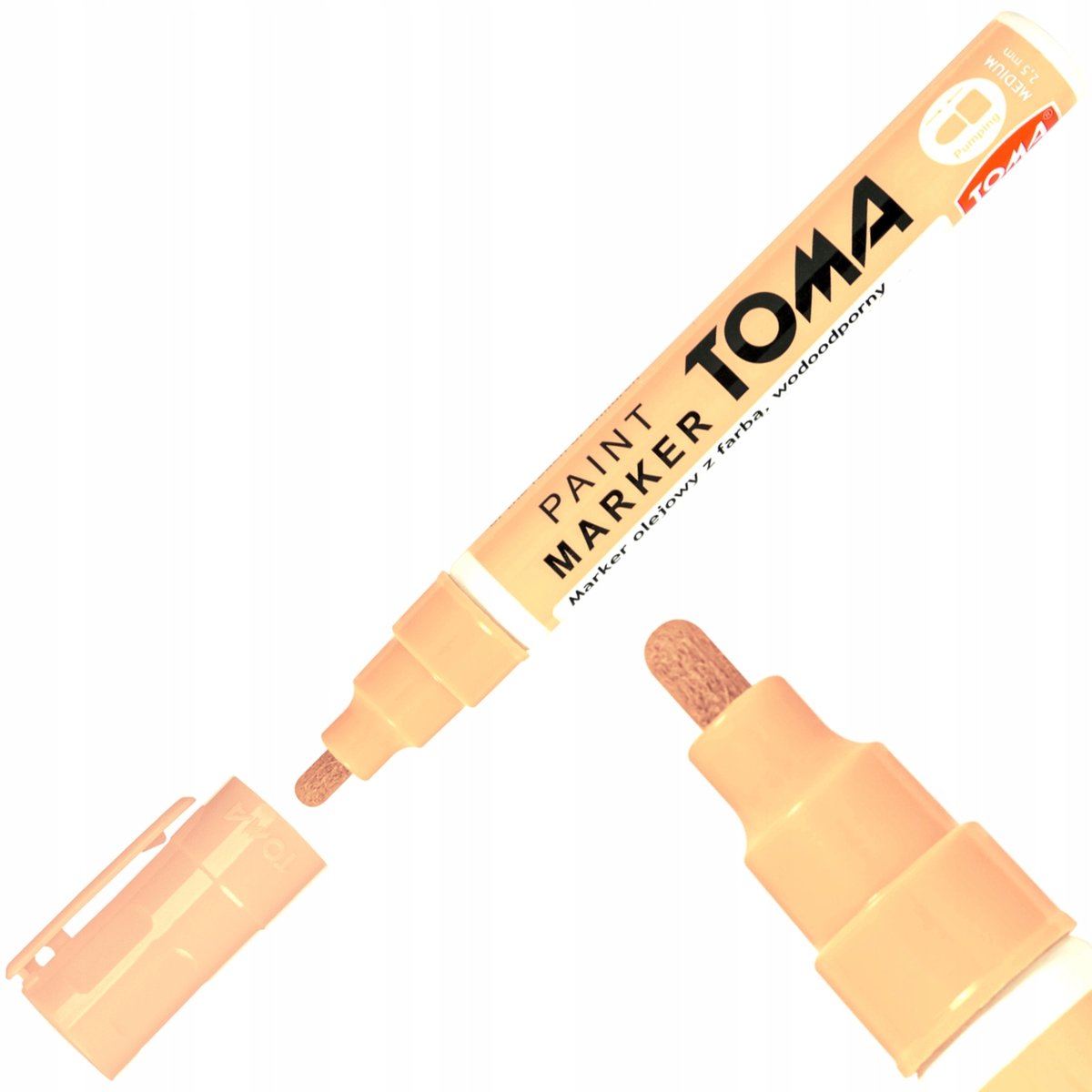 Toma TO-440 Marker Oliebasis, Beige, 2.5mm Tip, Waterdicht