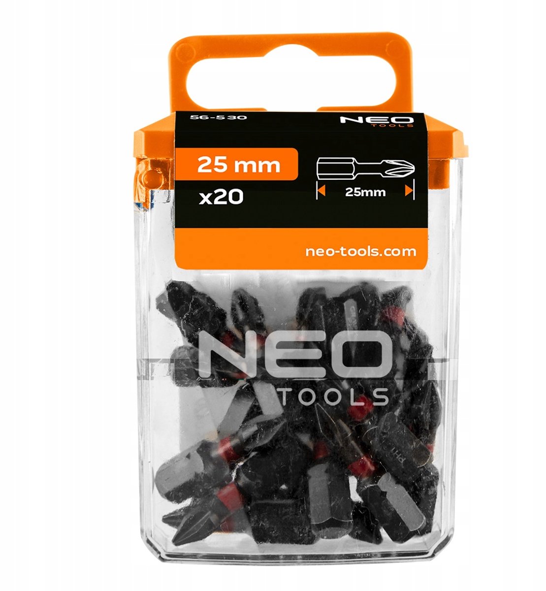 NEO TOOLS Slagbits PH1 x 25mm 20 Stuks - S2 Staal
