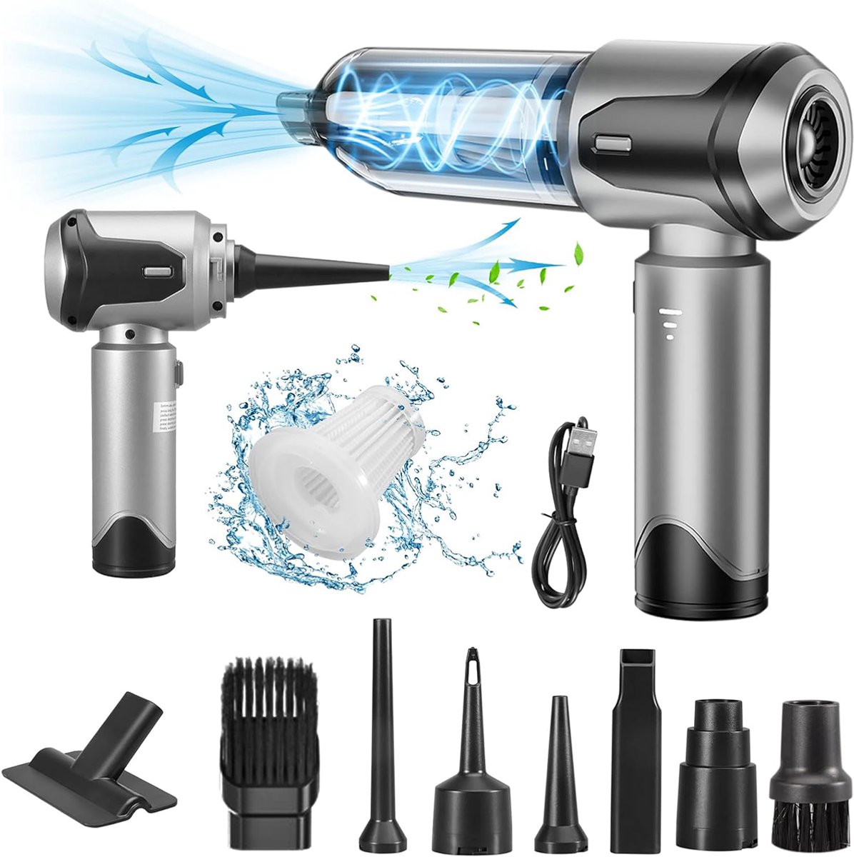 Autostofzuiger-3-in-1 Auto Stofzuiger-Handstofzuiger - Mini - Autostofzuiger-3-in-1 - €26,99