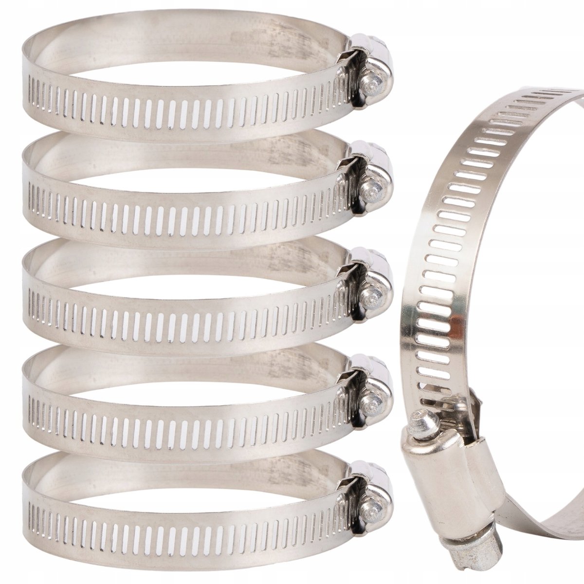 Polax Slangklem RVS 60-80mm - 10 Stuks