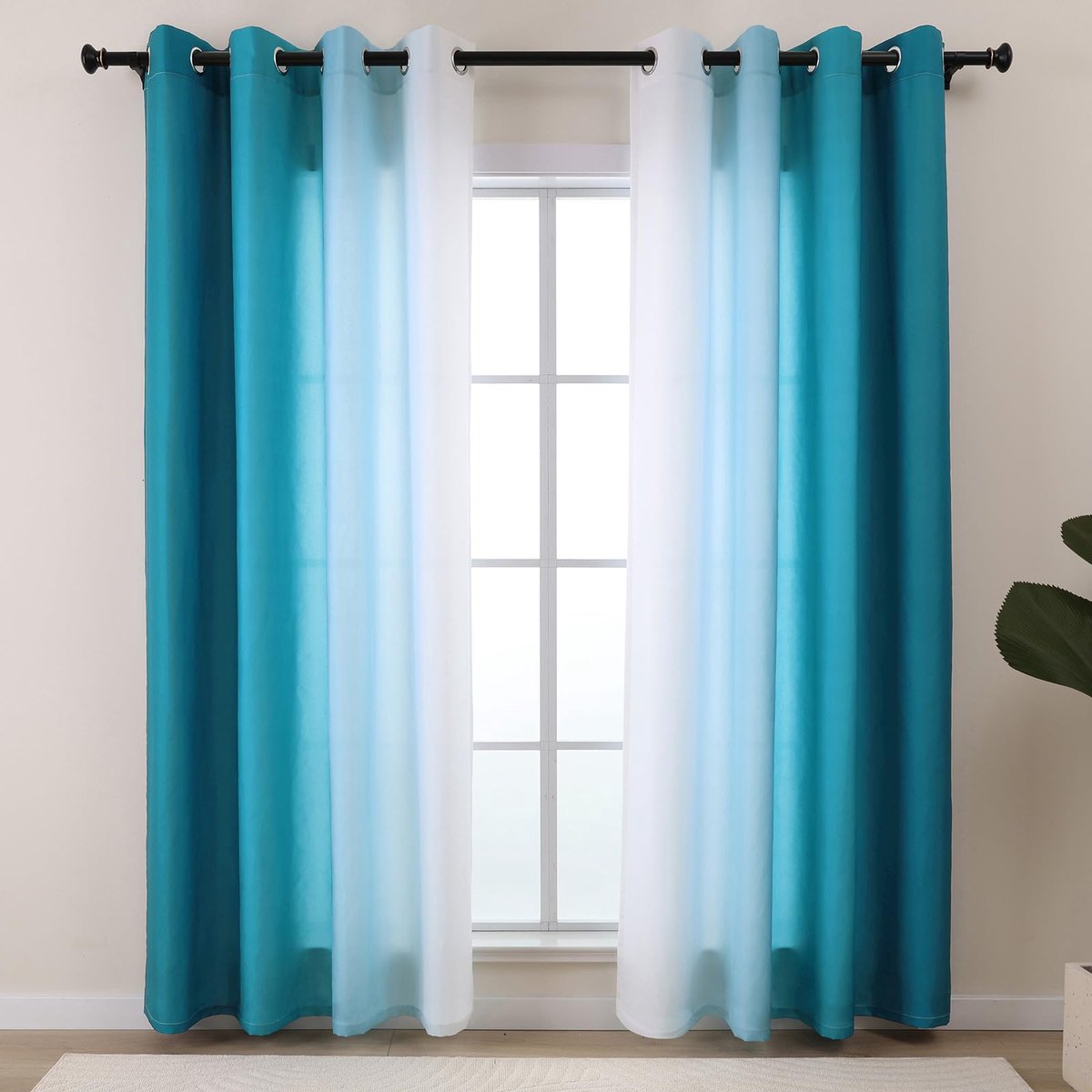 Unyqoos® Lichtdoorlatende gordijnen met ombre-patroon voor privacy en stijl