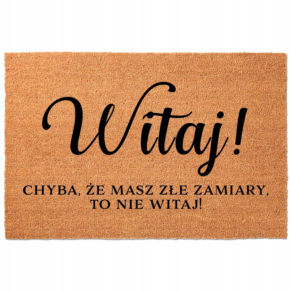 Kokosmat Deurmat "Welkom Tenzij Slechte Intenties" 40x60cm