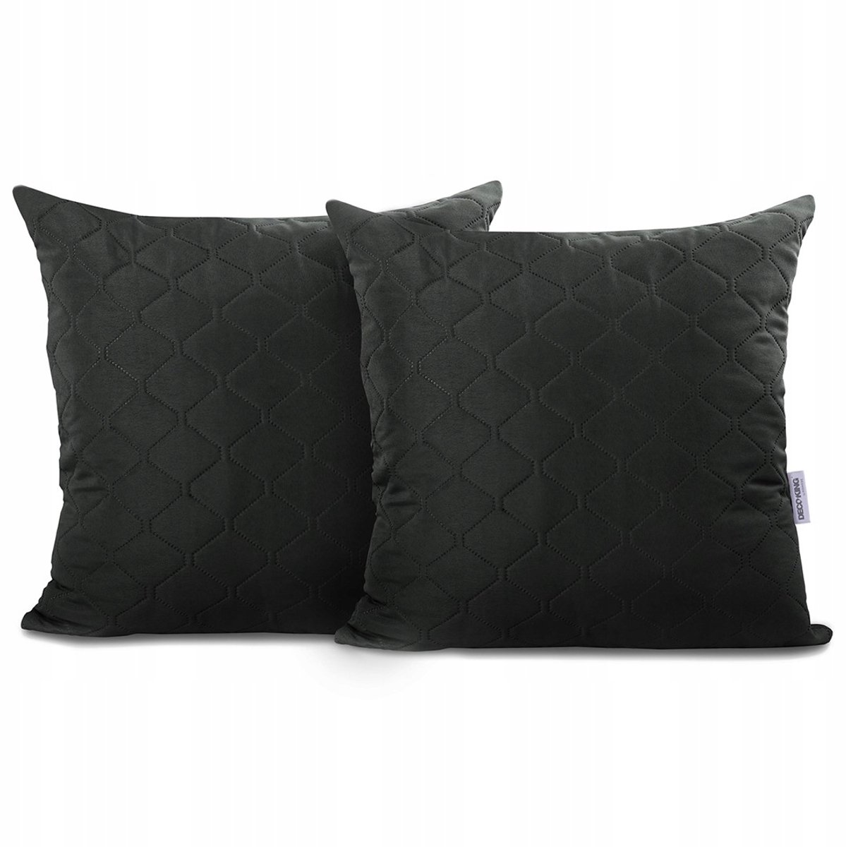 2x Compacte gewatteerde decoratieve kussenslopen 40x40 cm