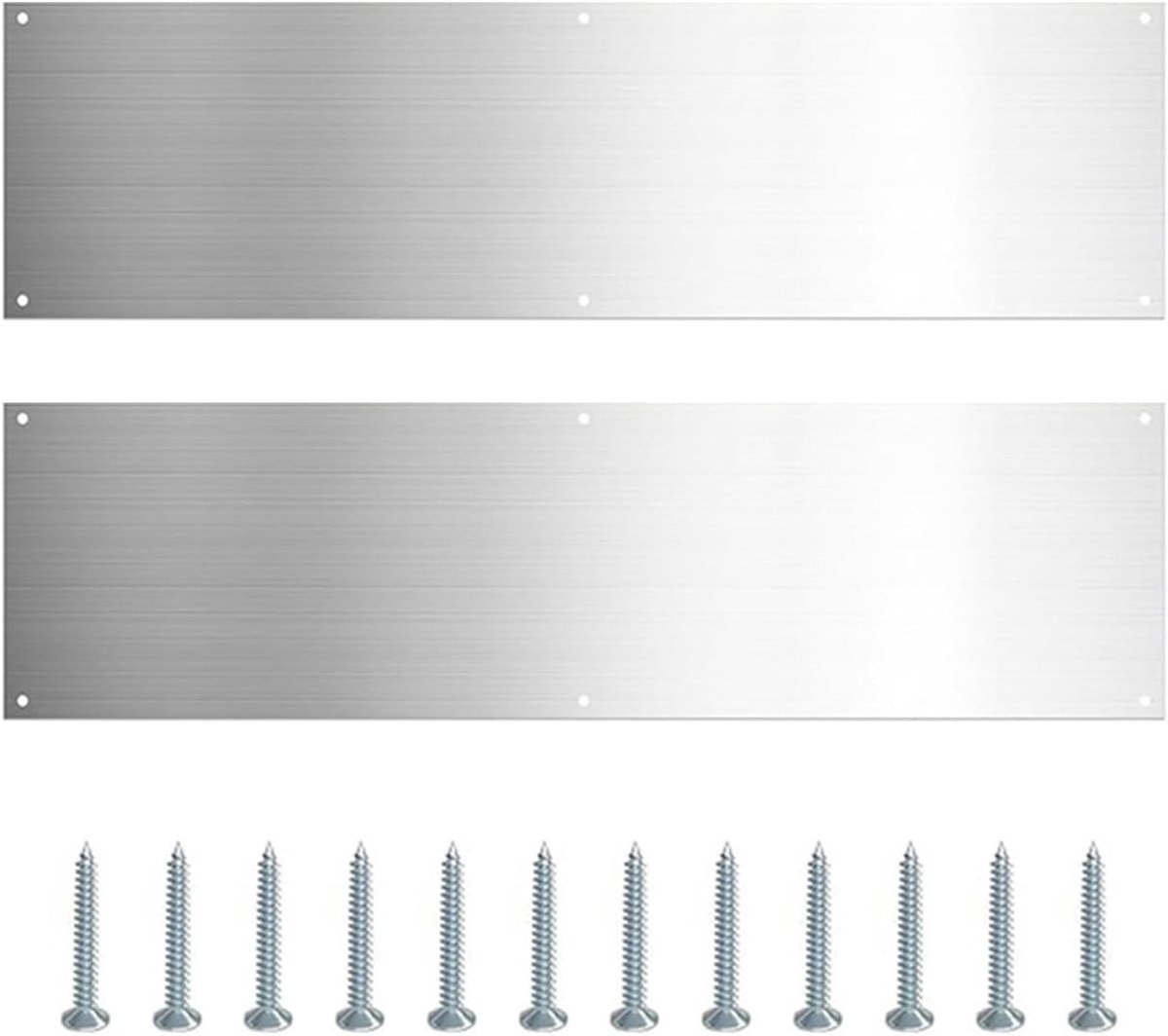 Roestvrijstalen Deurtrapplaten voor Buitendeuren - 2 Stuks | Decoratieve en Duurzame Besch