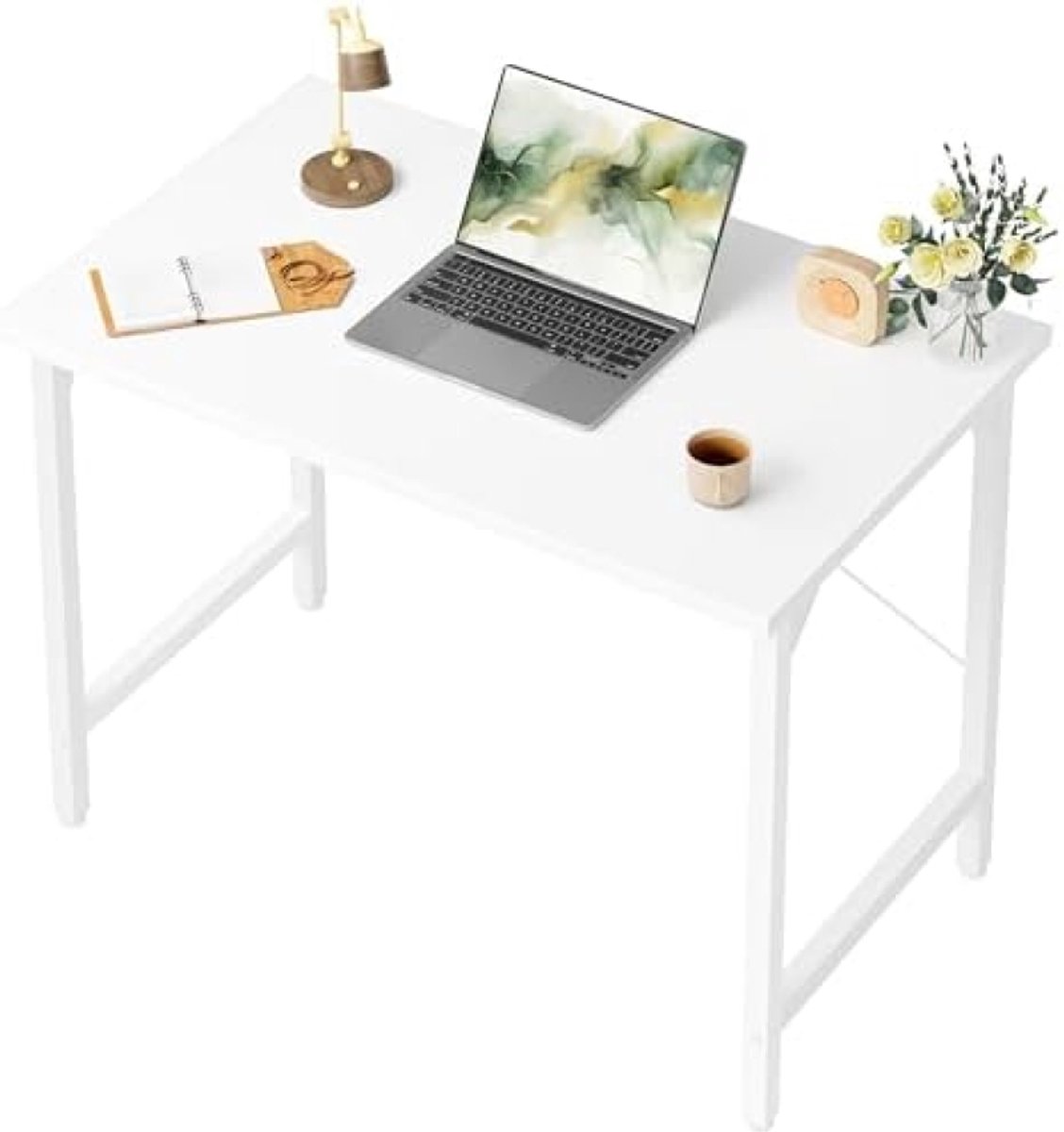 PromoHome Industriële Computerbureau - 80x40 cm - Stevig Metalen Frame - Modern Werkblad