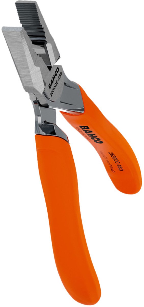 Bahco Universele Chrome-tang Met Monomaterial-handgrepen Versterkte Snijkant 180 Mm Oranje