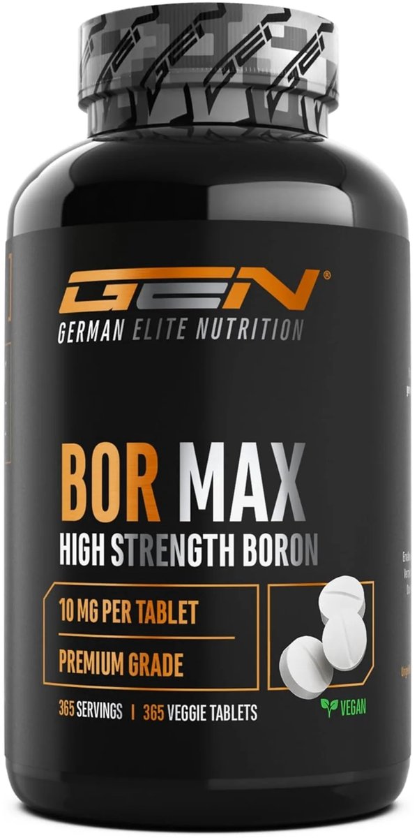 Boron / Borium - Hooggedoseerd met 10mg pure boron - 365 tabletten in een jaarvoorraad - Zonder ongewenste toevoegingen - Hooggedoseerd - Veganistisch