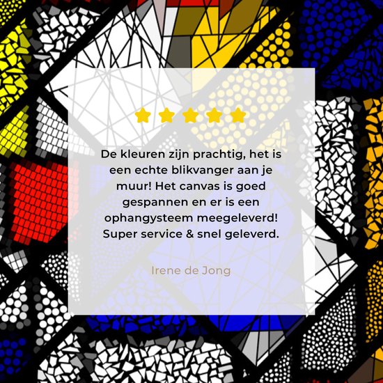 Peintures sur toile Mondrian - Glas - Oude Meesters - 80x120 cm - Décoration murale