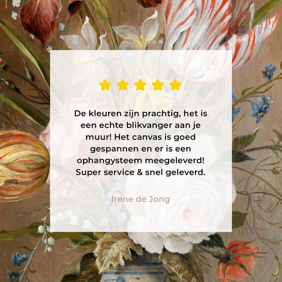Peinture sur toile Fleur Nature Morte - Balthasar van der Ast - Oude Meesters - 60x90 cm - Décoration murale
