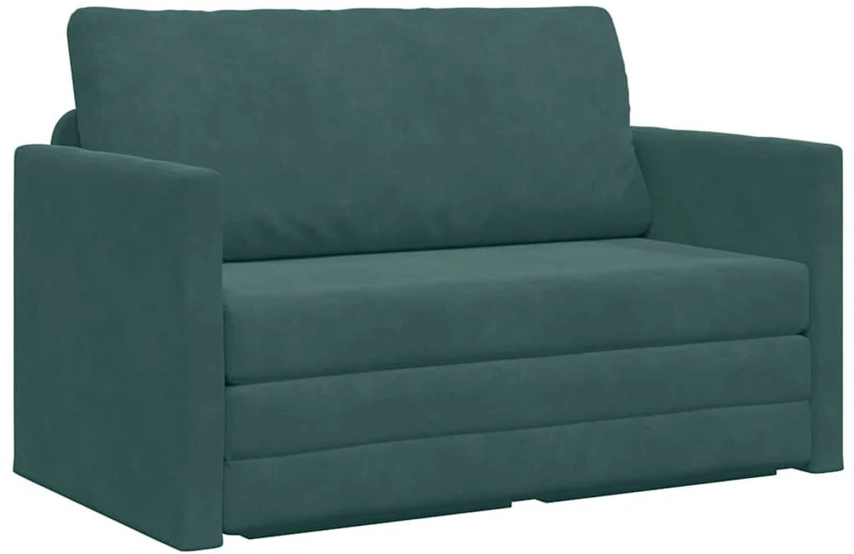 GranMaison Slaapbank - Uitklapbaar - Slaapstoel - Logeerbed - Zetelbed - Slaapfauteuil - Vouwbed - 2 persoons - Zeer comfortabel - Donkergroen