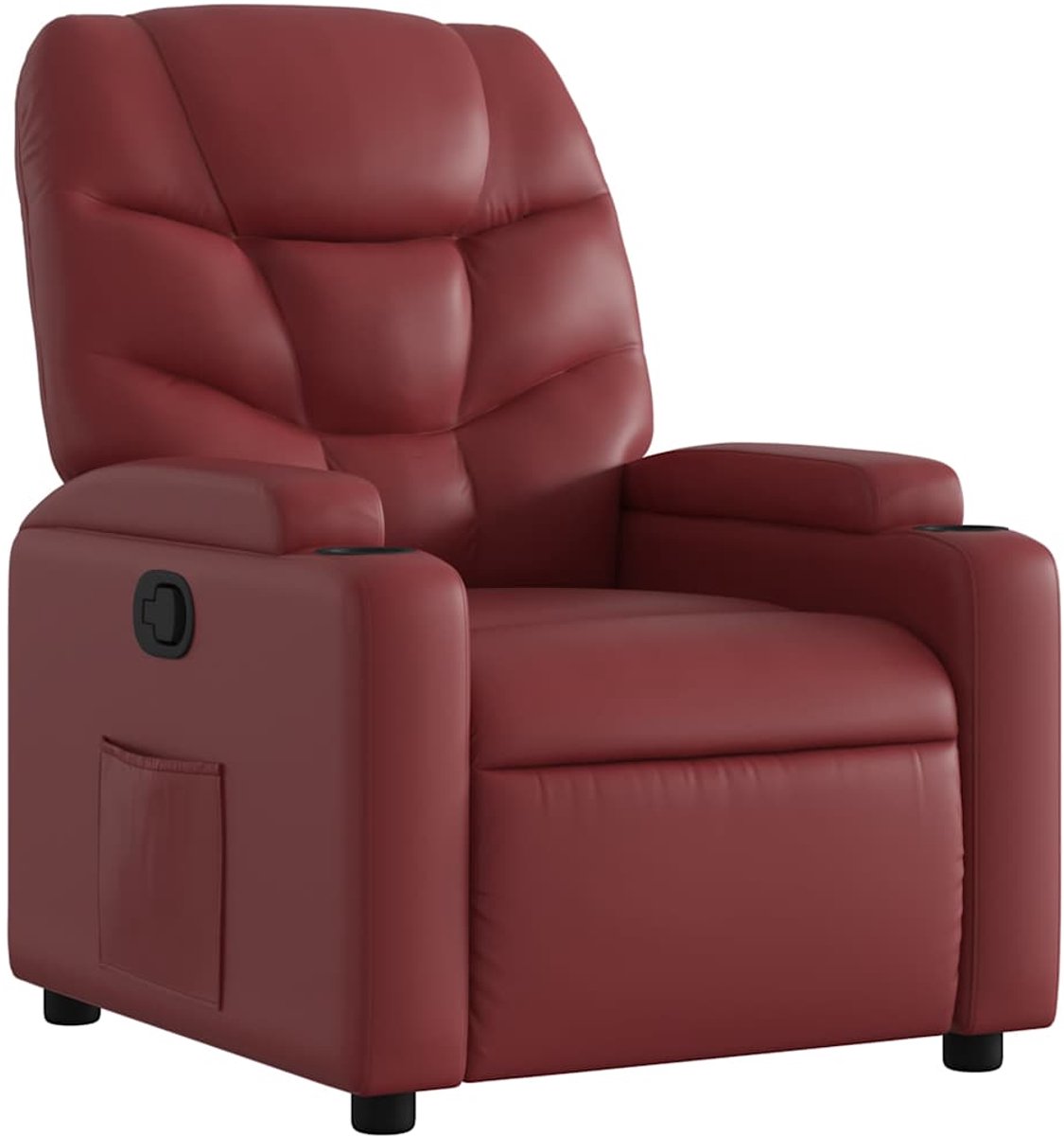 vidaXL Fauteuil - verstelbaar - kunstleer - wijnrood