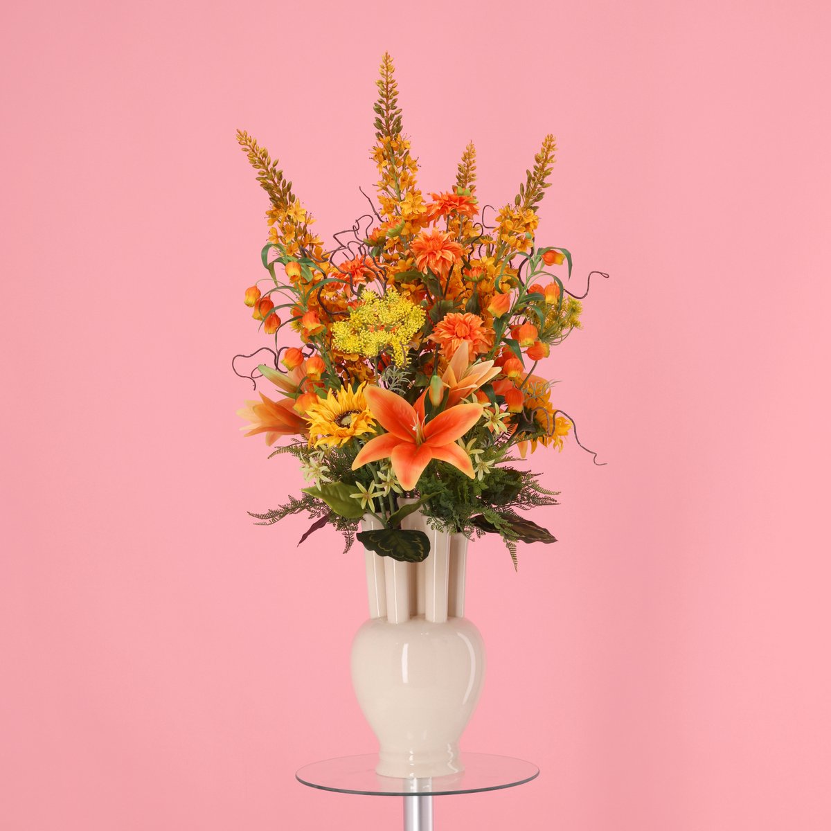 maxifleur Kunstplanten Handgebonden Kunstboeket Maxima Buenos Aires 105cm Oranje