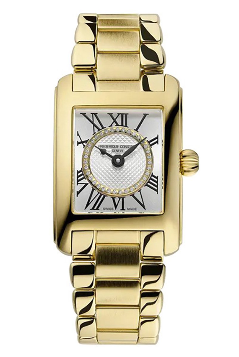 Frédérique Constant Classics Carrée FC-200MCDC35B Horloge - Staal - Goudkleurig - Ø 25.5 mm