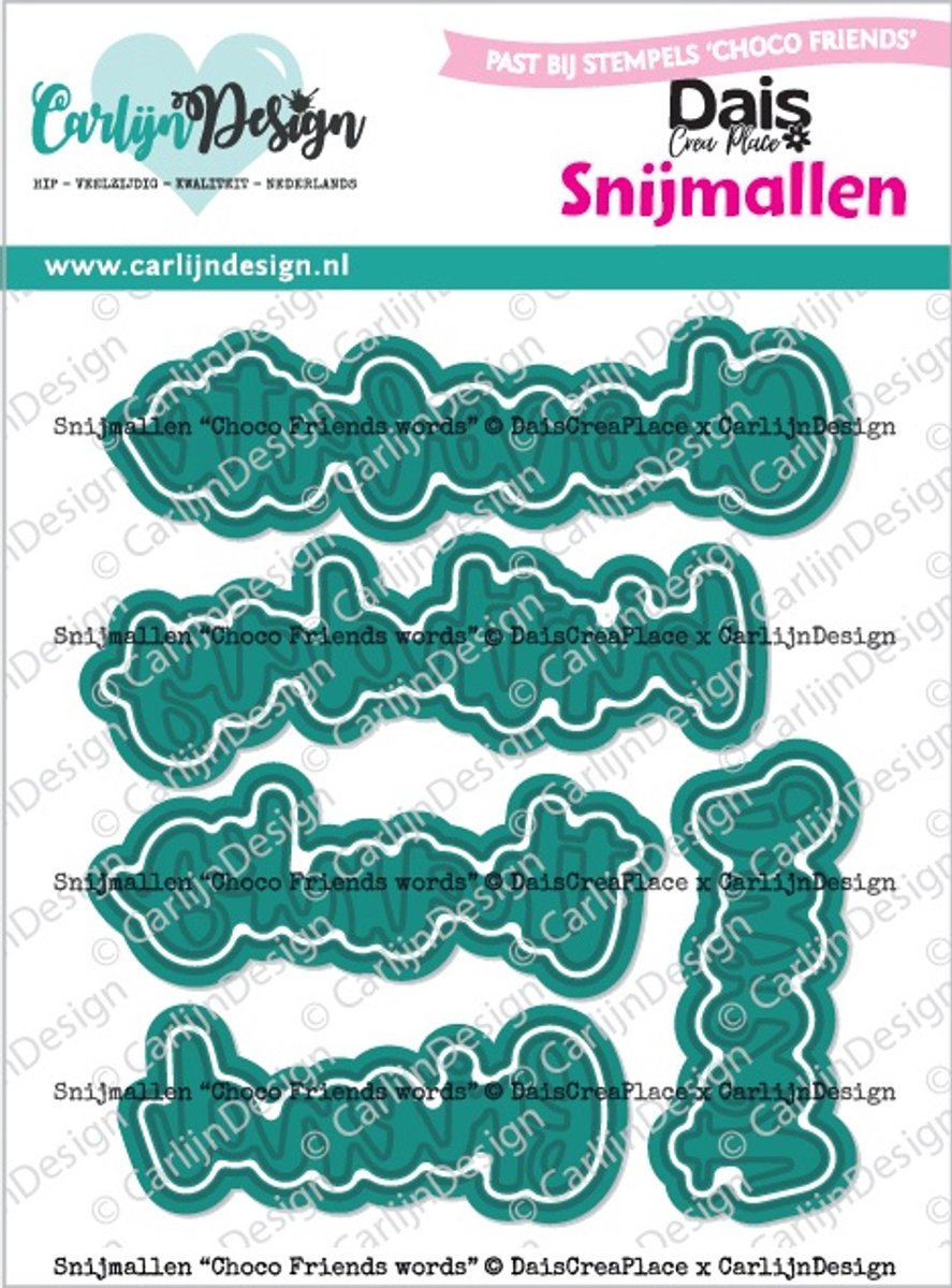 Snijmallen Choco friends words