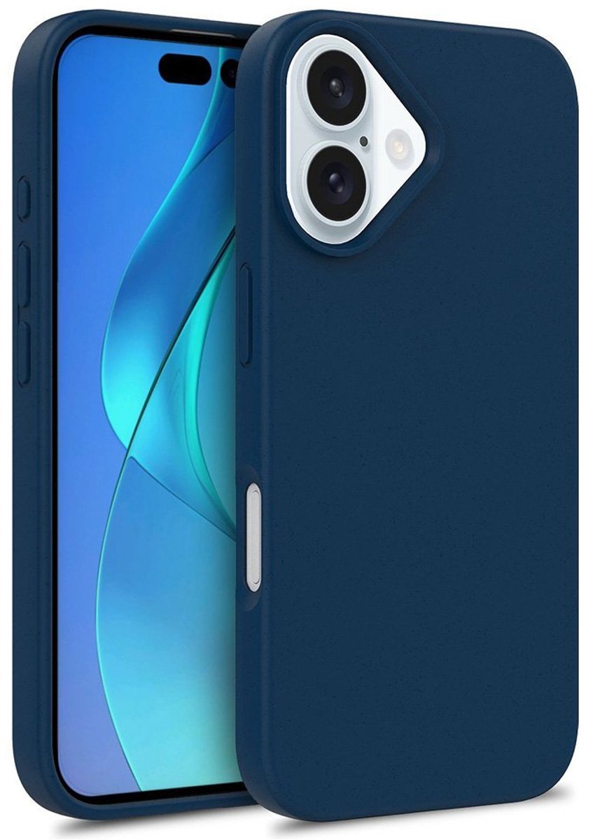 Mobiq - Flexibel Eco Hoesje geschikt voor iPhone 17 - blauw