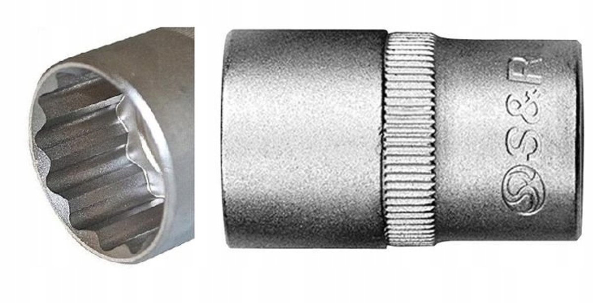 Dopsleutel 16 mm 1/2" twaalfkant dynamisch Cr-V