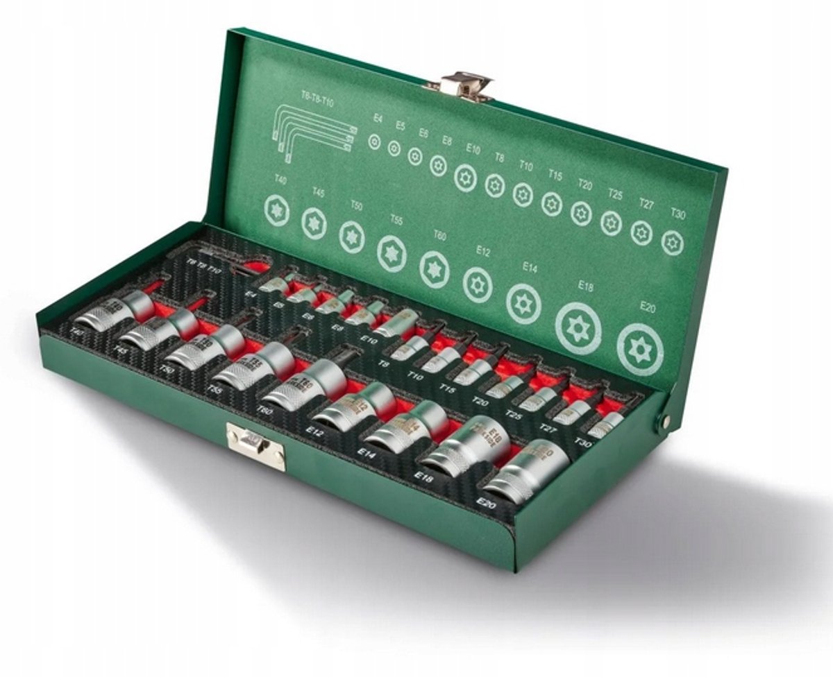PARKSIDE Torx Dopadki & Bits Set - 24 Delig Metaal