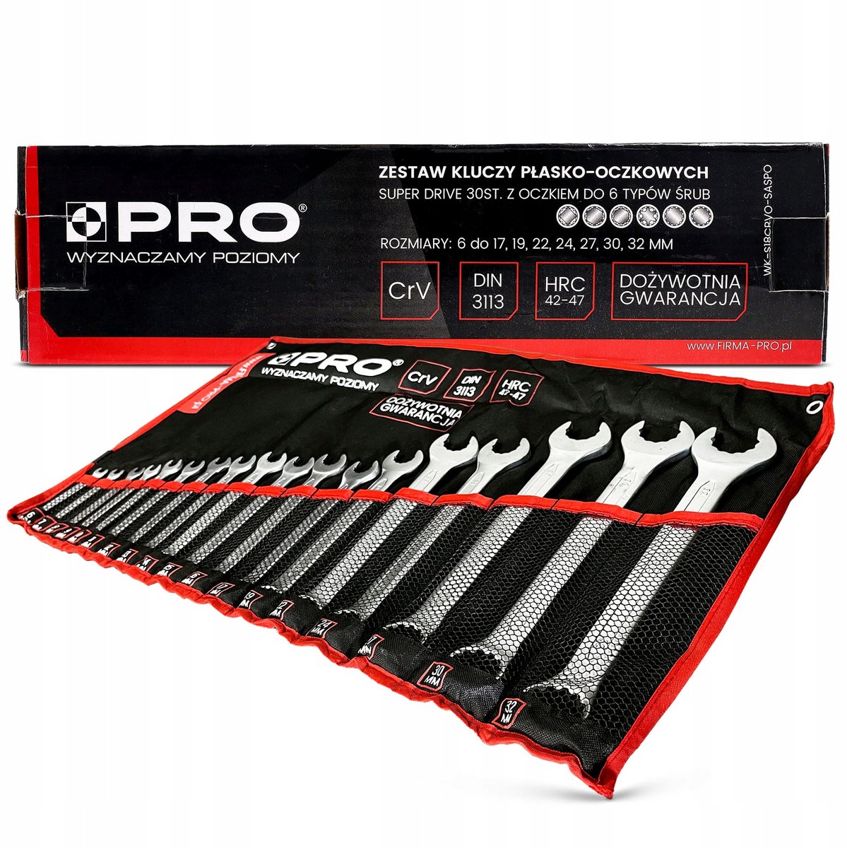 PRO Ringsteeksleutel Set 18-delig (6-32mm) - Hoge kwaliteit