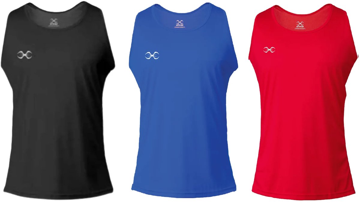 STING Boks T-shirt wedstrijd | heren | Rood (Maat: M)