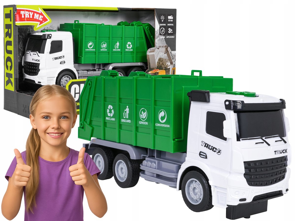 Interactieve Vuilniswagen met Licht & Geluid - Openbare Dienst Voertuig