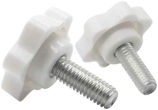 ORTAVA 10 stuks stervormige schroefknop, schroeven met handvat M8x20mm, schroef met tandwiel, sterkopschroef, stervormige schroefmutter, klemknop voor werktuigmachine, machine (zwart