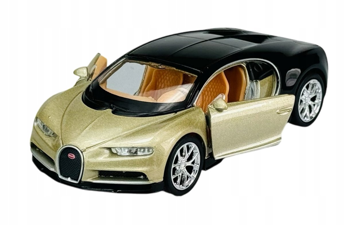Welly Bugatti Chiron Gouden Metalen Model Auto 1:34 - Nieuw