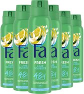 Fa Caribbean Wave Deodorant - Verfrissende citrus - 48 uur bescherming - 6x  150ml | bol